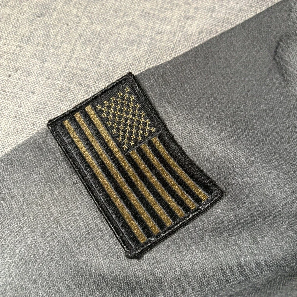 Nike Basketball Jacket Mens Large Gray Dri-FIT Full Zip American Flag 830833-060